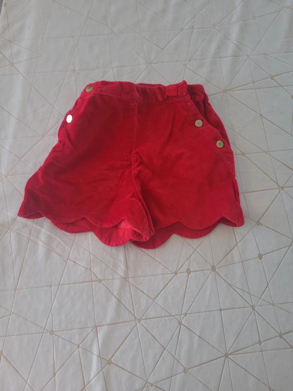 Short velours fille
